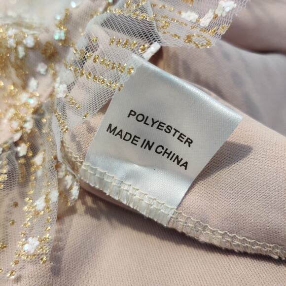 Hello Molly Match Me Dress Size M Pale Pink Wedding Dance Sparkly Fairy Romantic - Picture 13 of 16